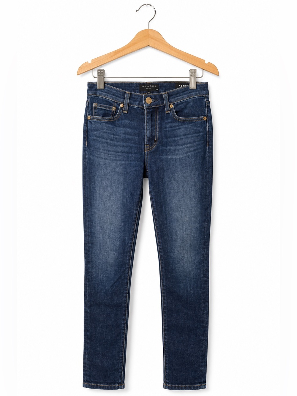 Rag & Bone Skinny Jeans Size 29 Medium Wash Made in USA Premium Quiet Luxury